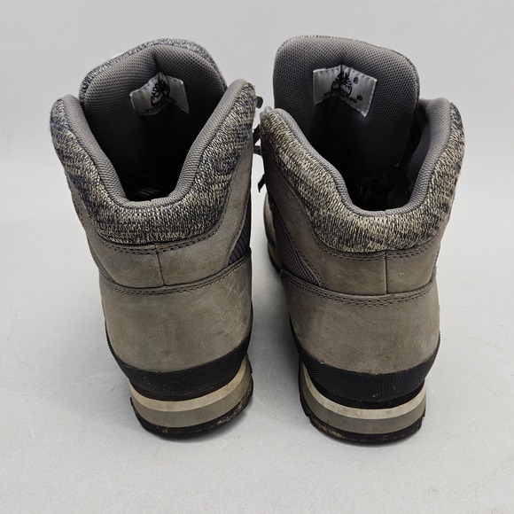 Timberland Euro Hiker Grey Leather Knit Collar Mens Boots A1IA8 Size 8M main image 15